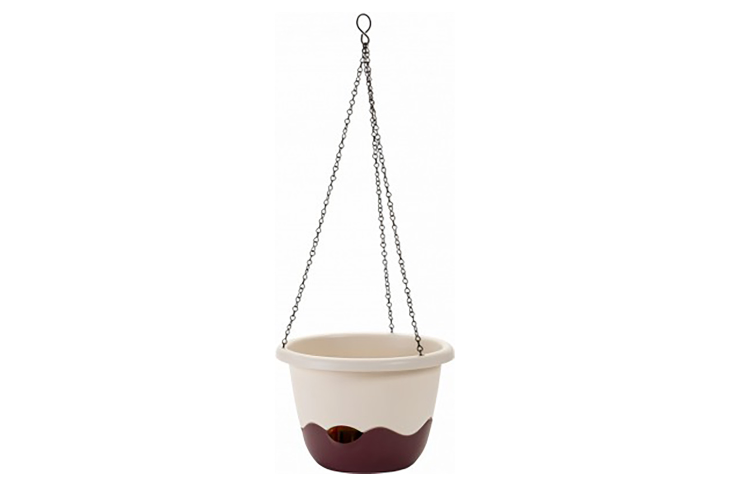 Plastia Mareta Flower Pot | Beige & Wine Red | 30cm