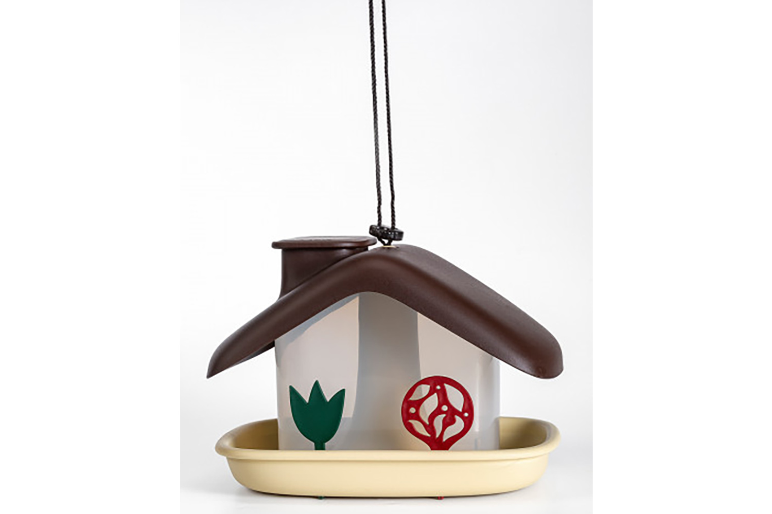 Plastia Domek Bird Feeder | Brown | 21cm