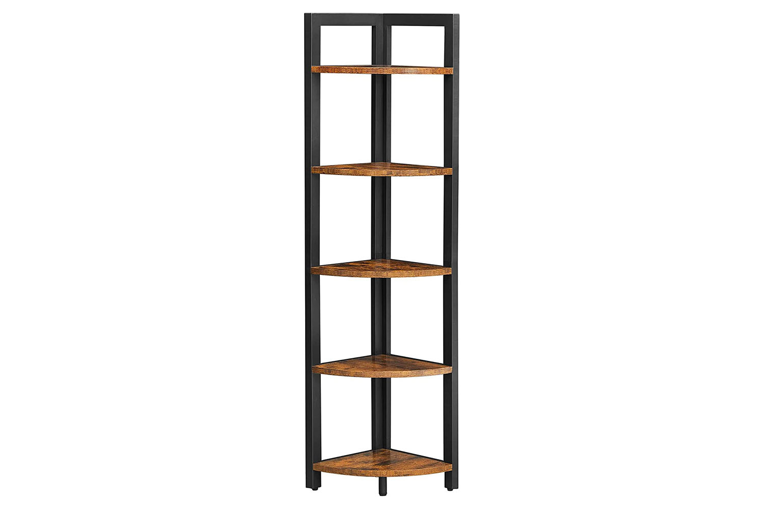 Vasagle  5 Tier Corner Bookshelf | Rustic Brown & Black