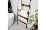 Vasagle 5-Tier Blanket Ladder Shelf | Rustic Brown and Black