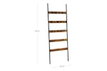 Vasagle 5-Tier Blanket Ladder Shelf | Rustic Brown and Black