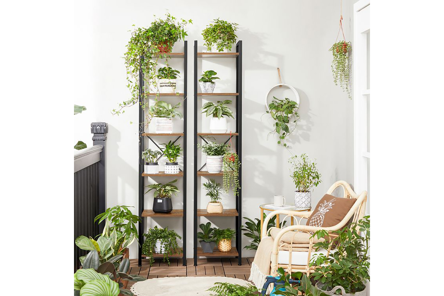 Vasagle Industrial Brown 6 Layers Storage Shelf Unit | Rustic Brown and Black