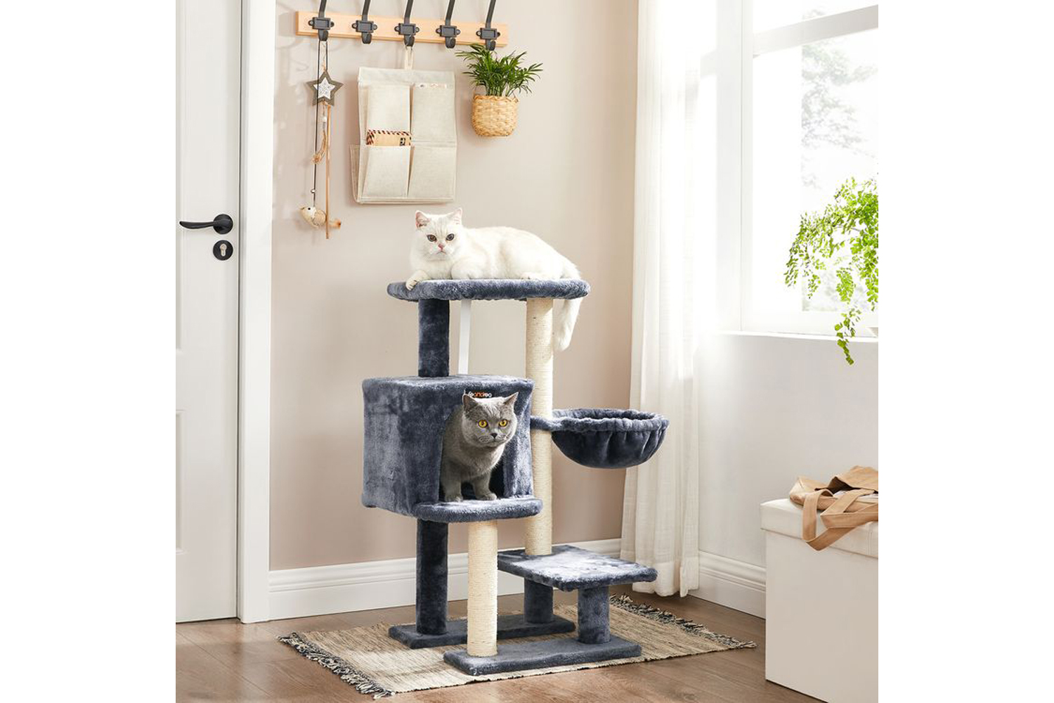 Feandrea Cat Condo with Bed & Hammock | Smoky Gray