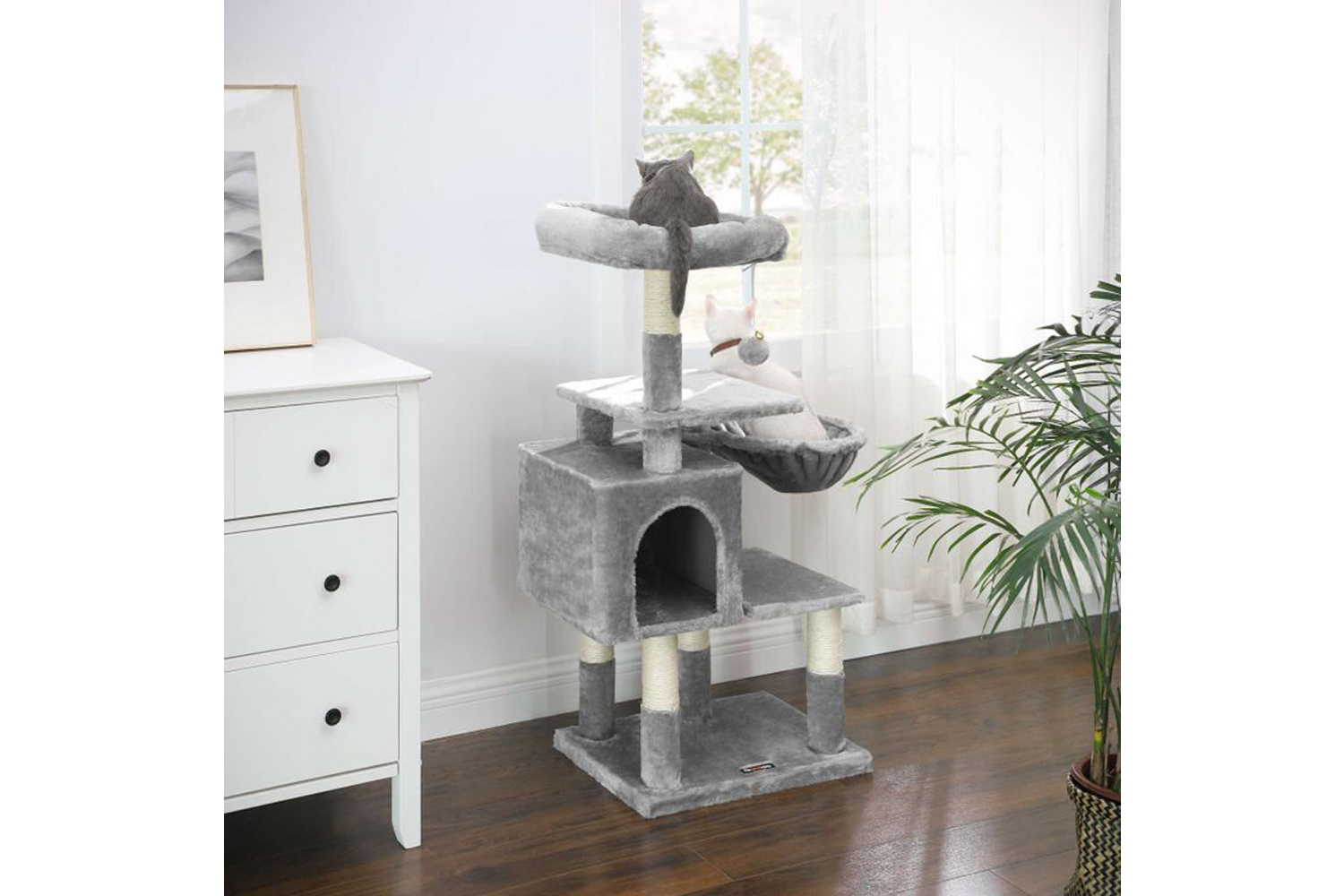 Feandrea  Large Condo Cat Tree | Light Gray
