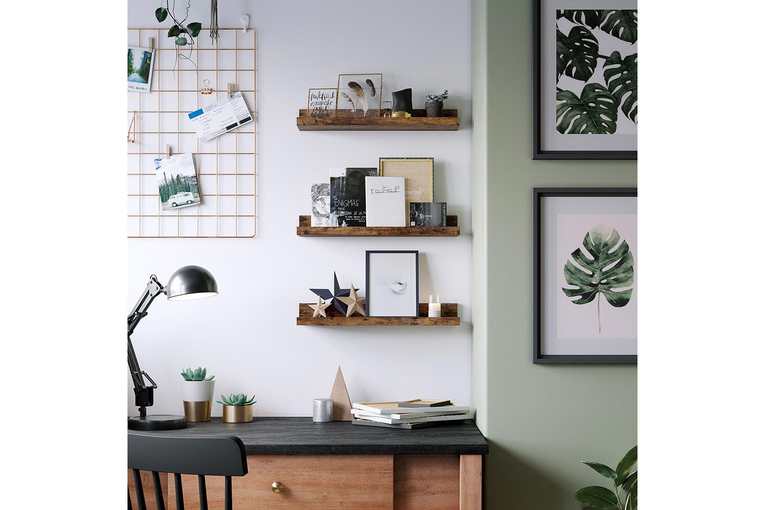 Vasagle Wall Shelves Set Of 3 | Rustic Brown