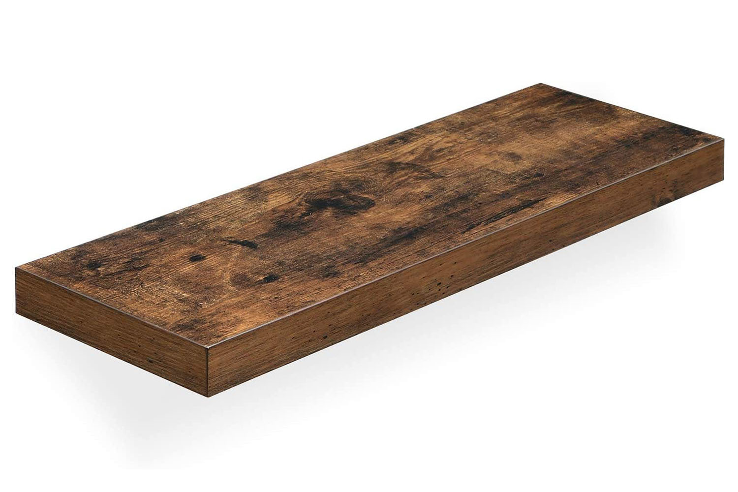 Vasagle Wood Grain Floating Shelf | Rustic Brown
