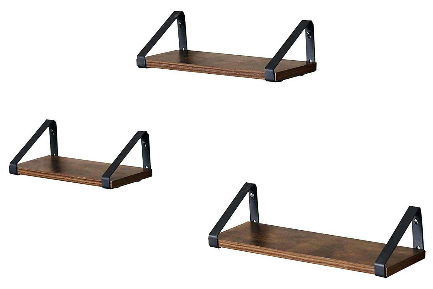 Vasagle Floating Display Shelf Set | Rustic Brown