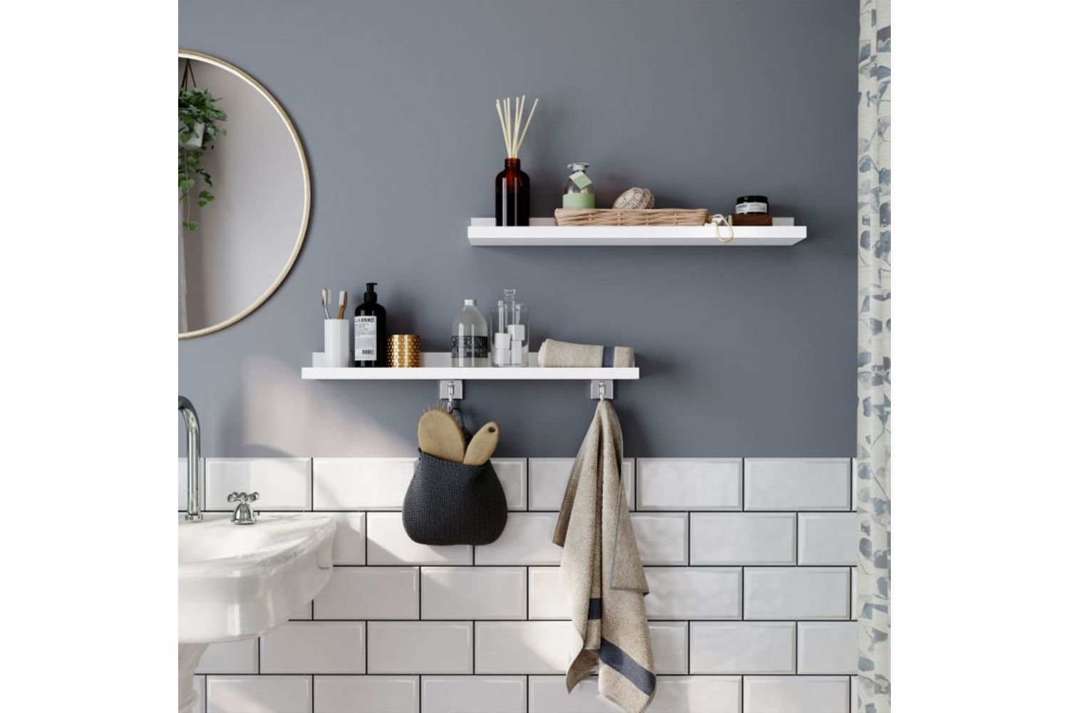 Songmics Floating Shelving Ledge | White