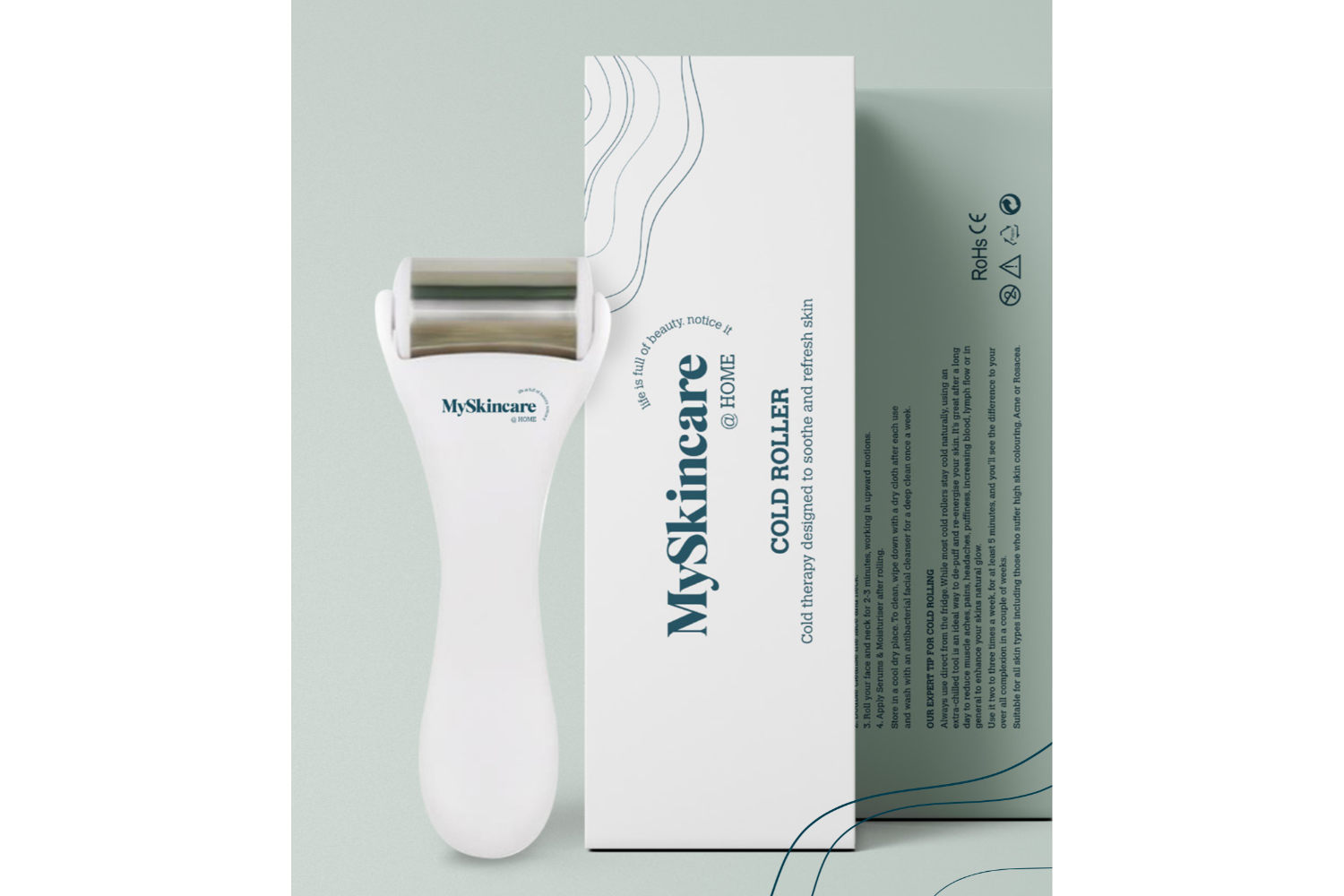 Myskincare Cold Roller - Premium Stainless Steel Cold Therapy Roller For Skincare