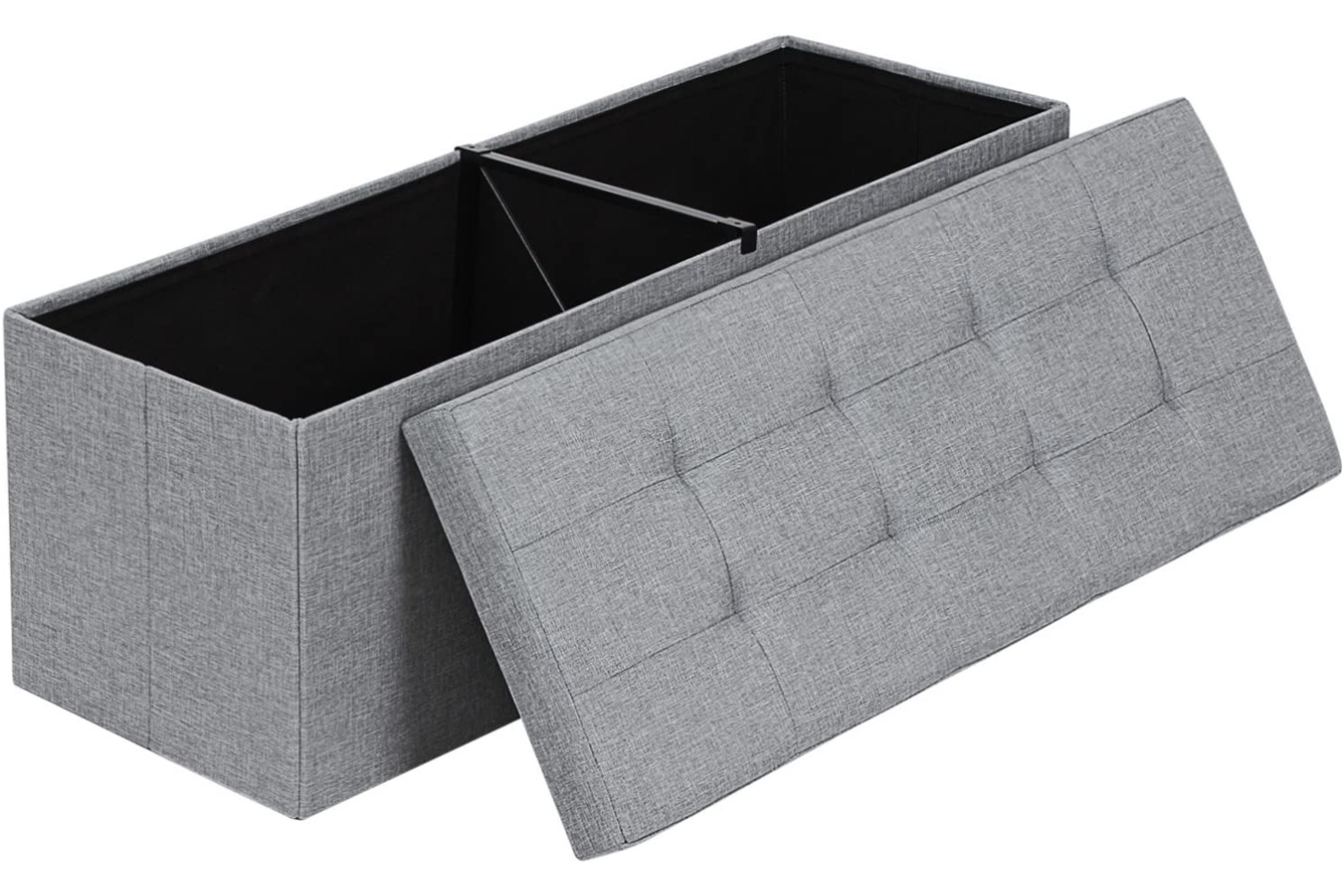 Songmics folding storage on sale ottoman bench