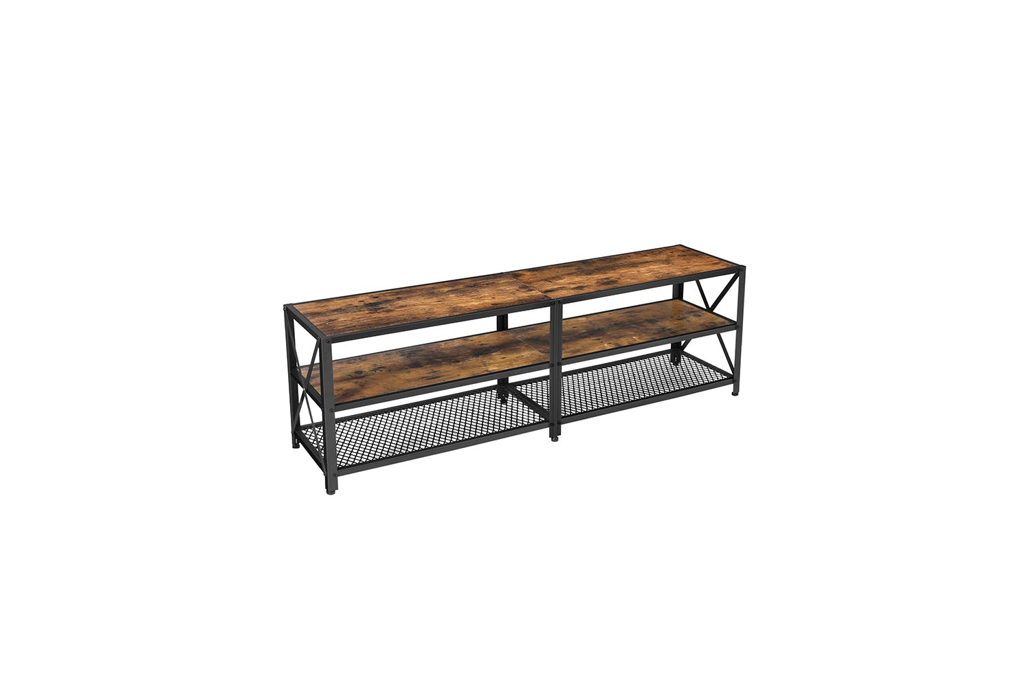 Vasagle  Bryce Industrial TV Stand Entertainment Center | Rustic Brown