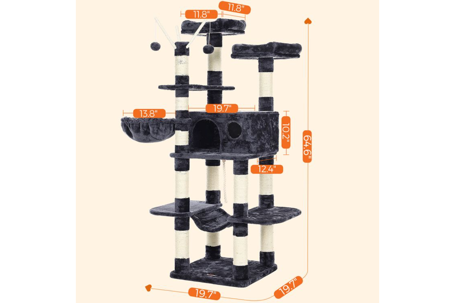 Feandrea Cat Tree | Smoky Gray
