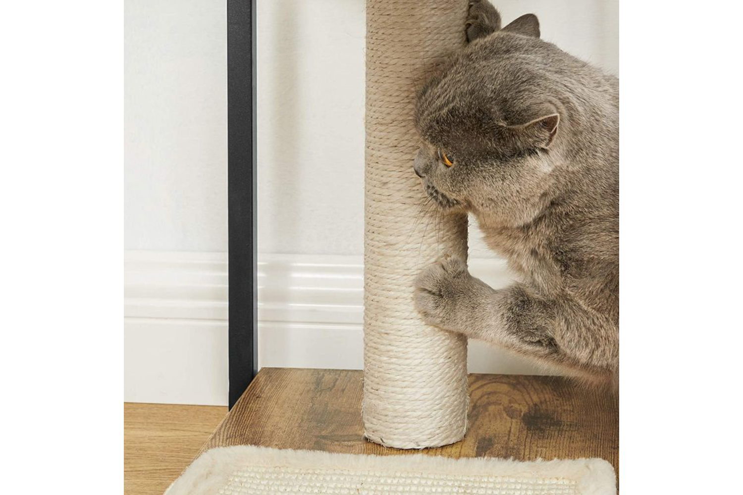 Feandrea Cat Tree and End Table | Rustic Brown