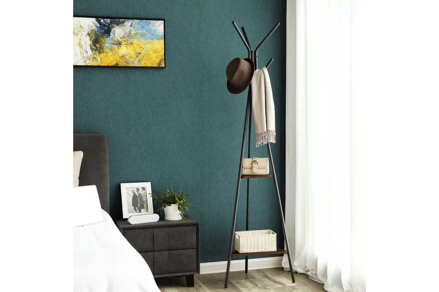 Vasagle URCR16BX Tapered Coat Rack Stand Black & Vintage Ireland