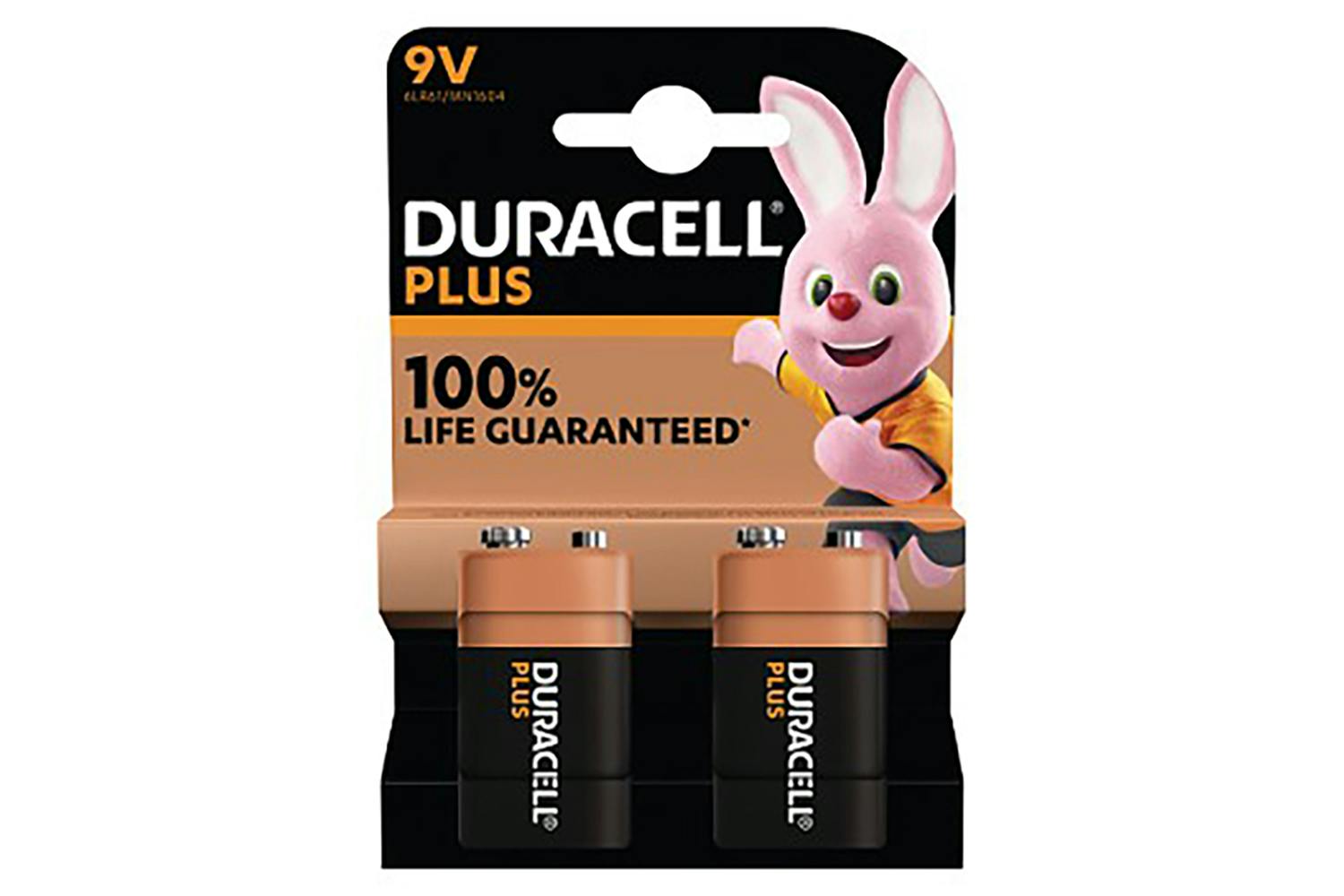 Duracell Plus 9V Alkaline Battery | Pack of 2