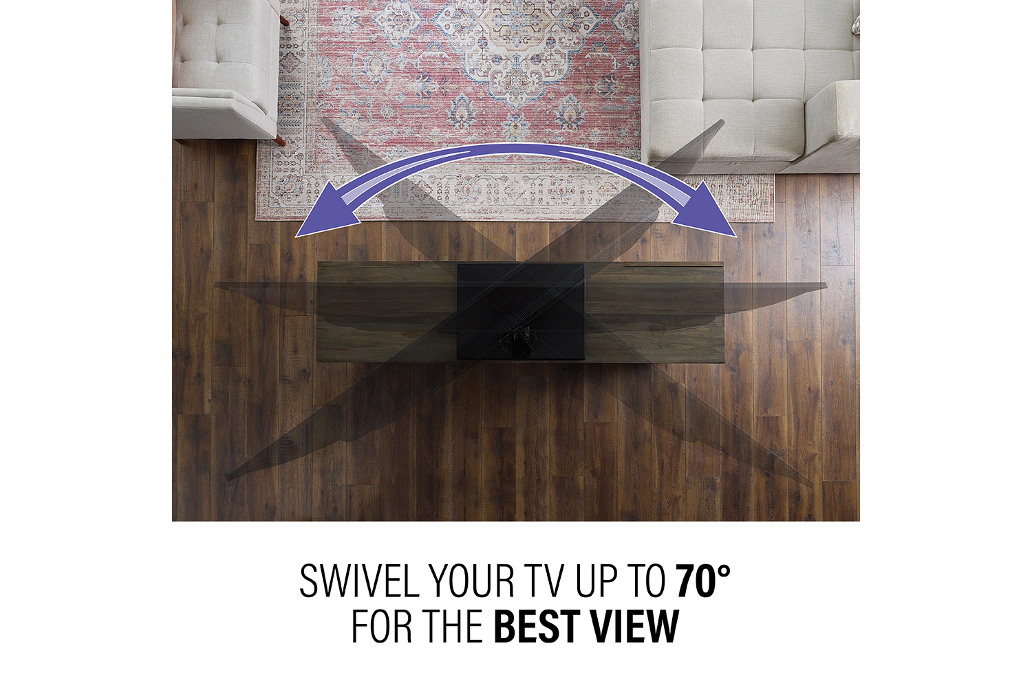 Sanus 40 - 86" TVs Swivel Mount Base | VSTV2-B2