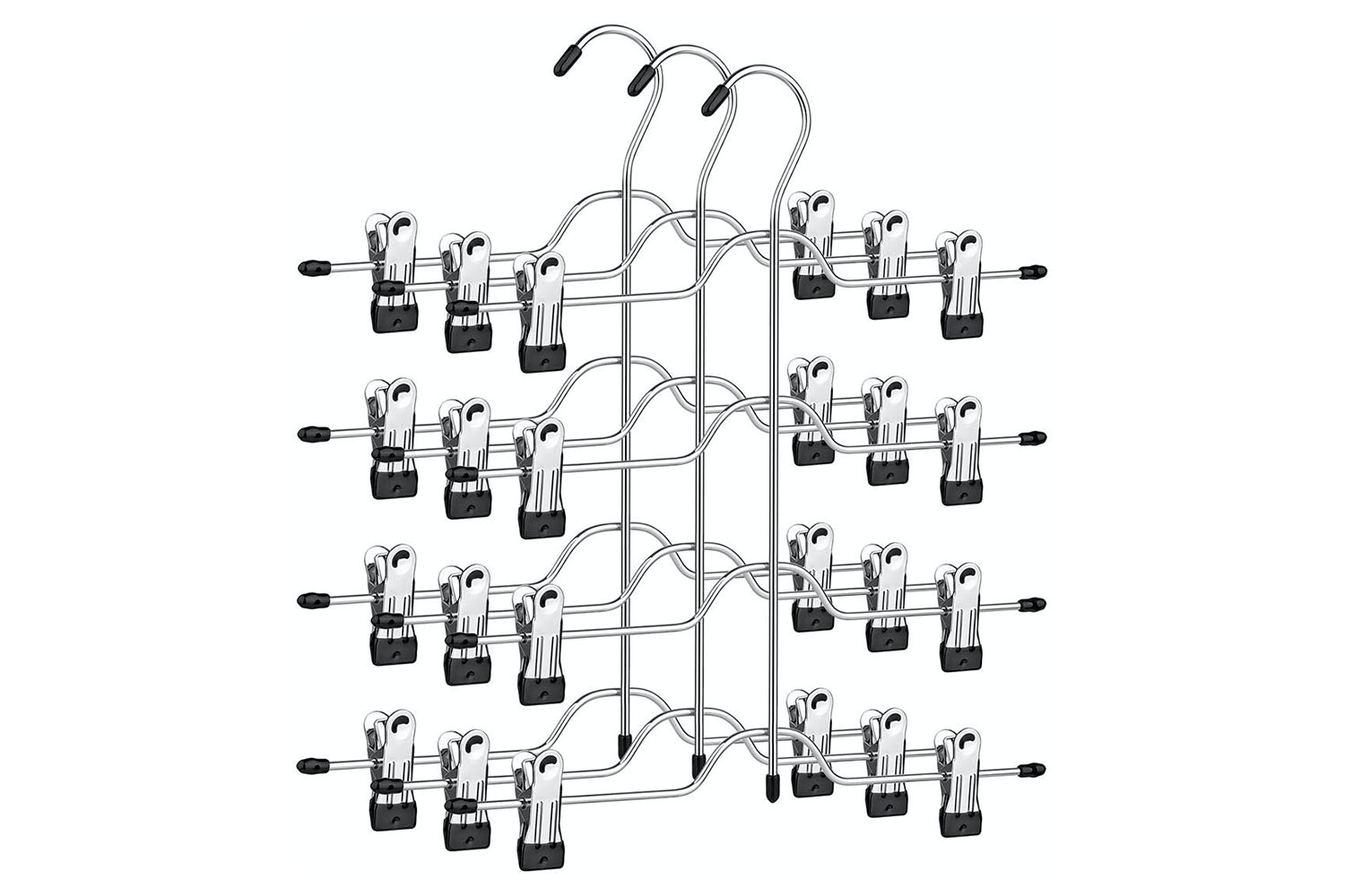 Songmics Space Saving Pants Hanger | Silver