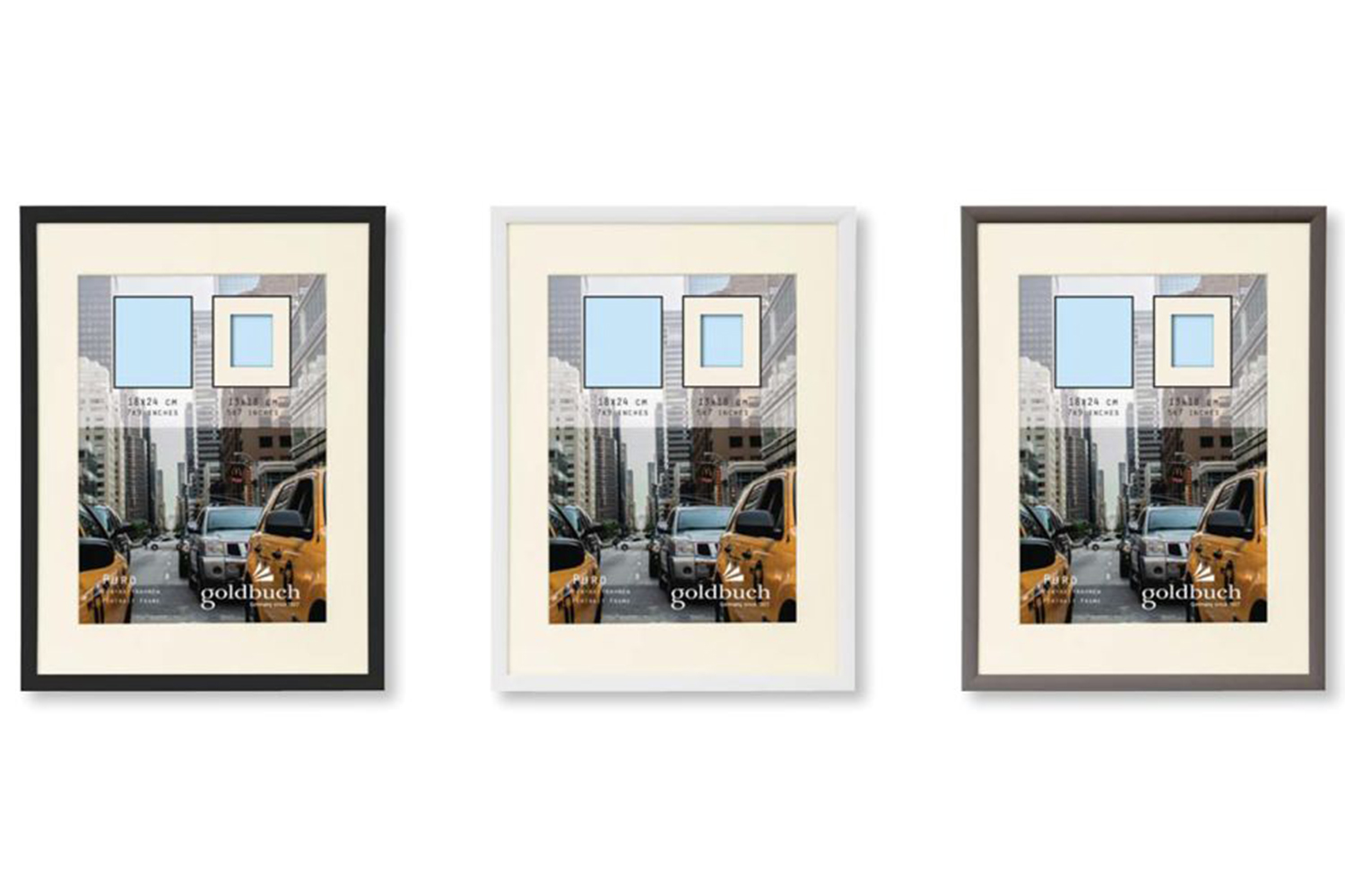 Puro 12x16/8x12" Portrait Photo Frame | Grey