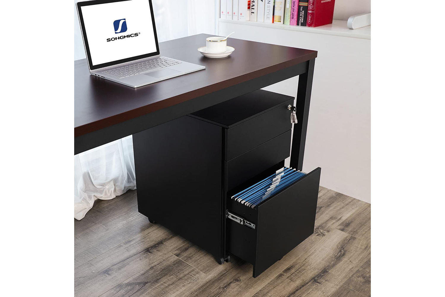 Songmics Steel File Cabinet | Black