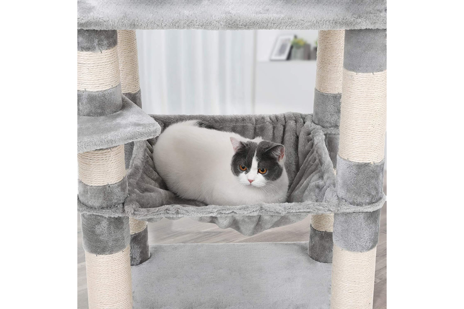 Feandrea Dual Platforms Cat Tree Light Grey Ireland
