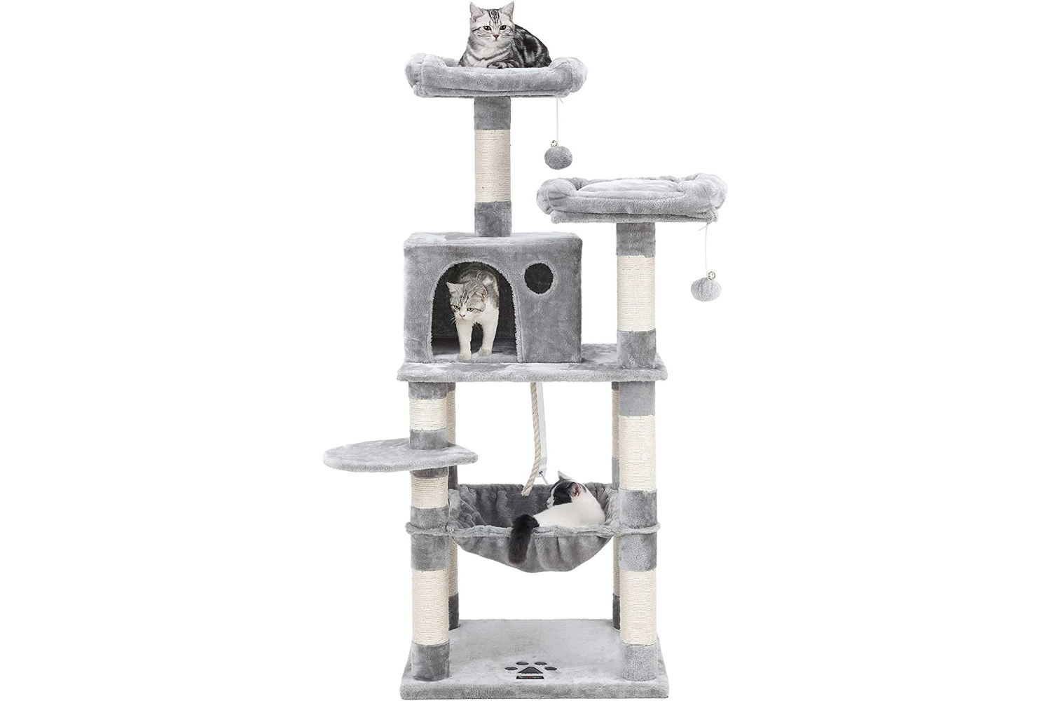 Feandrea Dual Platforms Cat Tree Light Grey Ireland