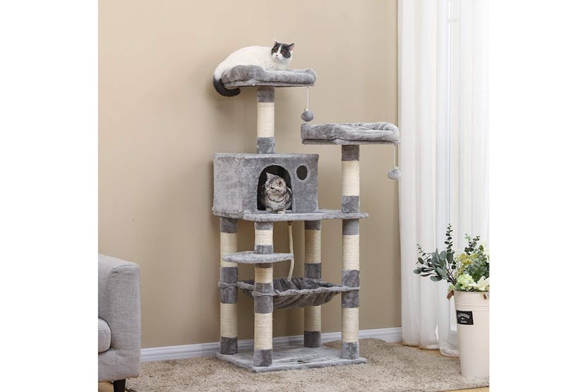 Feandrea Dual Platforms Cat Tree | Light Grey