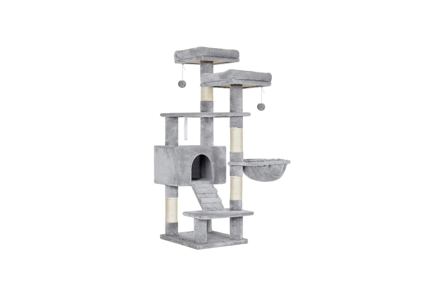 Feandrea UPCT160W01 Multi-Level Cat Condo | Light Grey