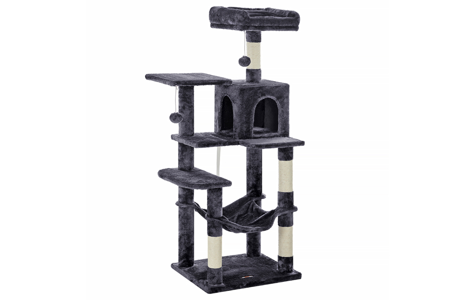 Feandrea UPCT161G01 Cat Tree with Steps & Caves | Smoky Grey