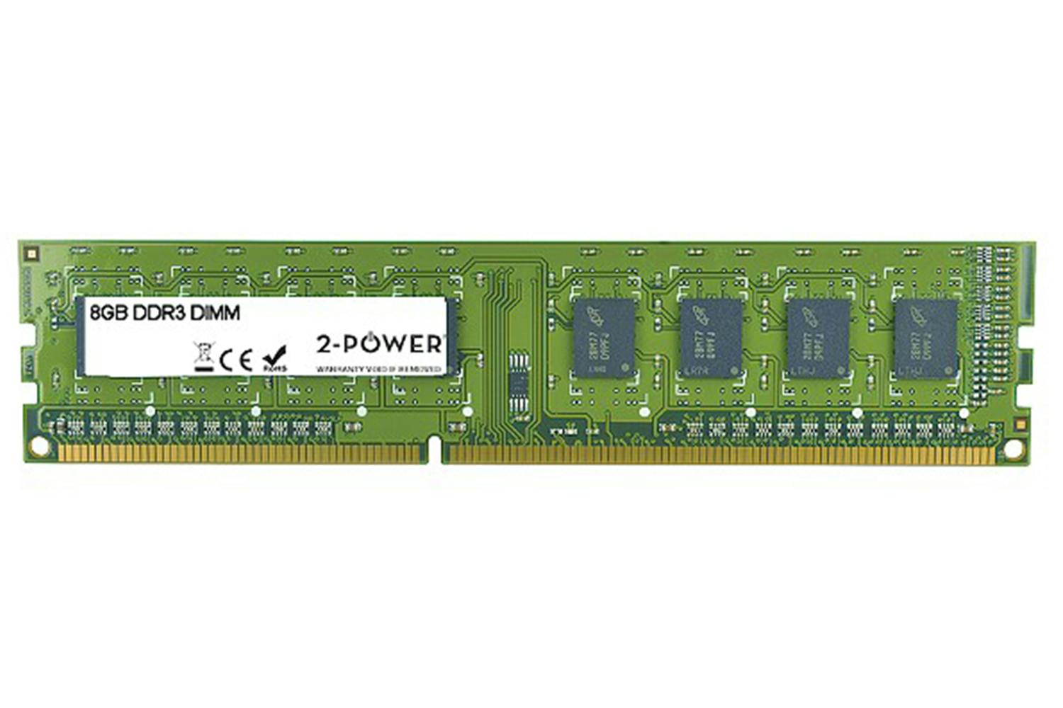 2-Power 8GB DDR3 CL11 Non-ECC DIMM 2Rx8 1.35V