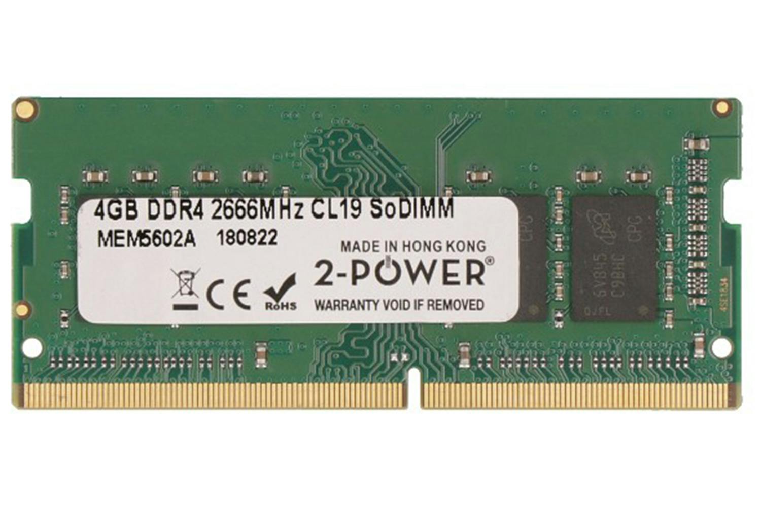 2-Power 4GB DDR4 CL19 Non-ECC SoDIMM 1Rx8