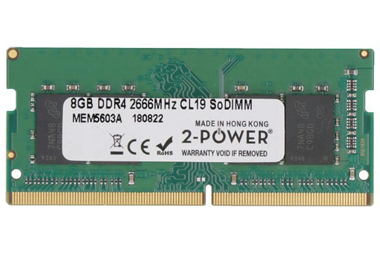 2-Power 8GB DDR4 CL19 Non-ECC SoDIMM 1Rx8