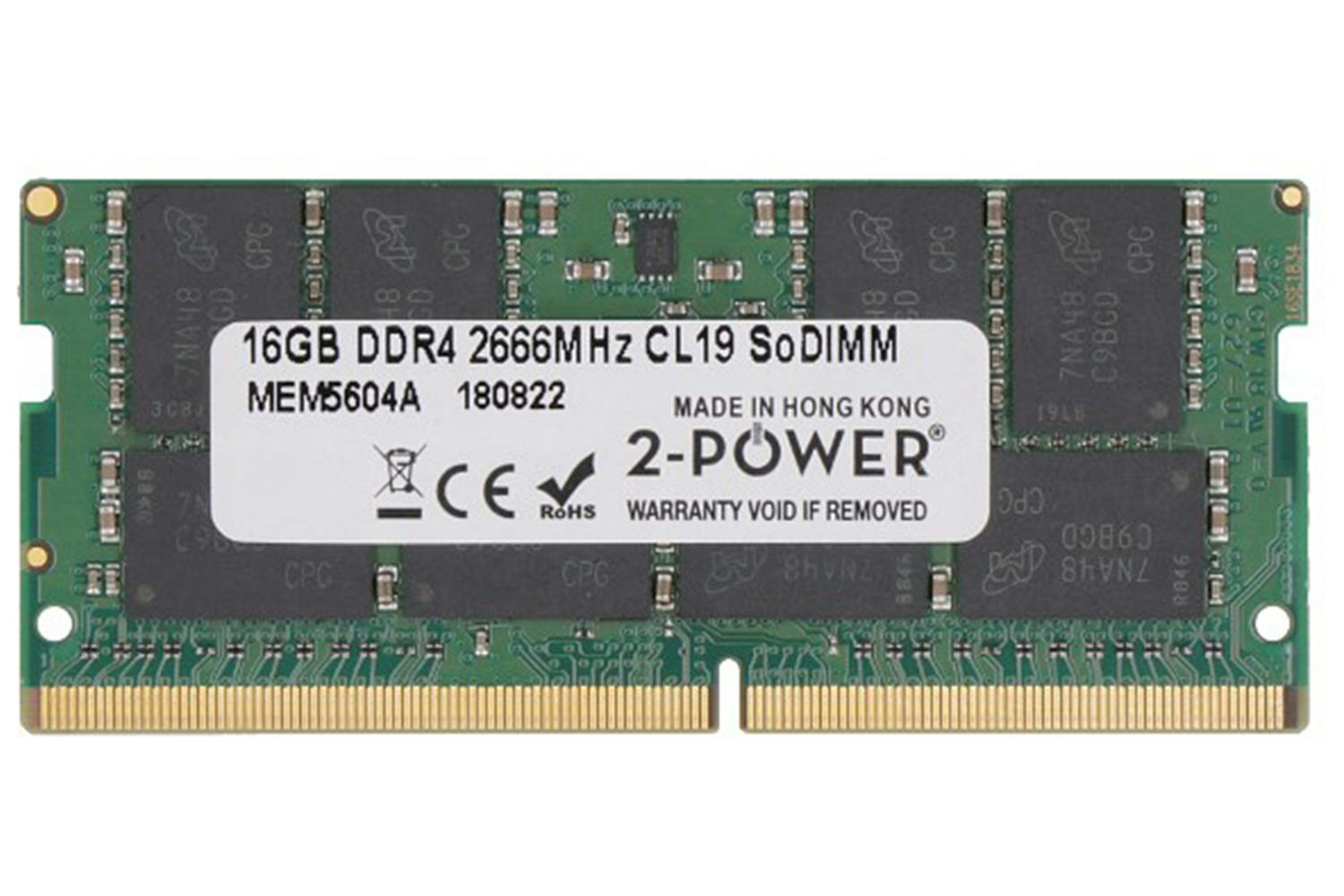 2-Power 16GB DDR4 CL19 Non-ECC SoDIMM 2Rx8
