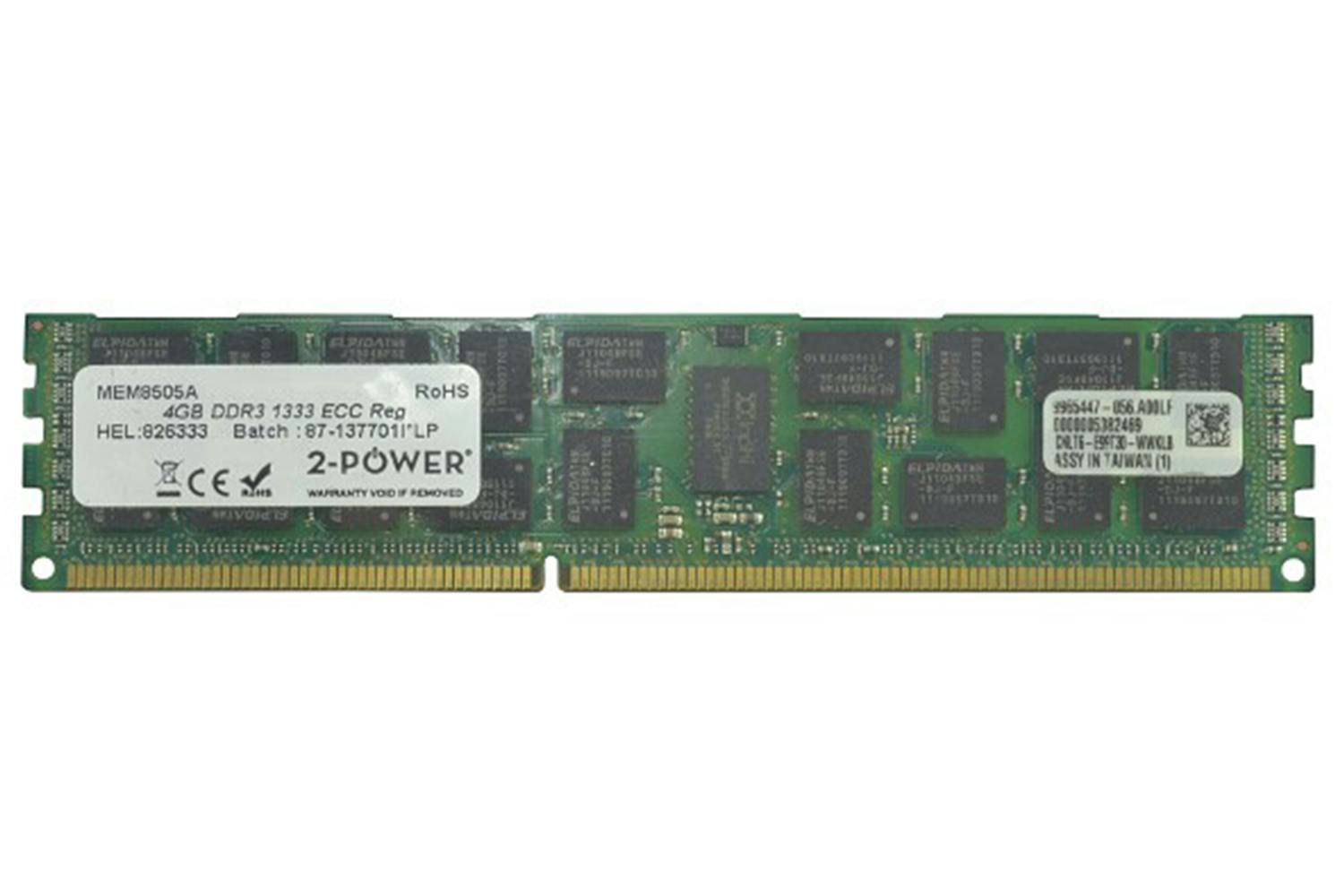 2-Power 4GB DDR3 CL9 RDIMM (2Rx4) 1.35V