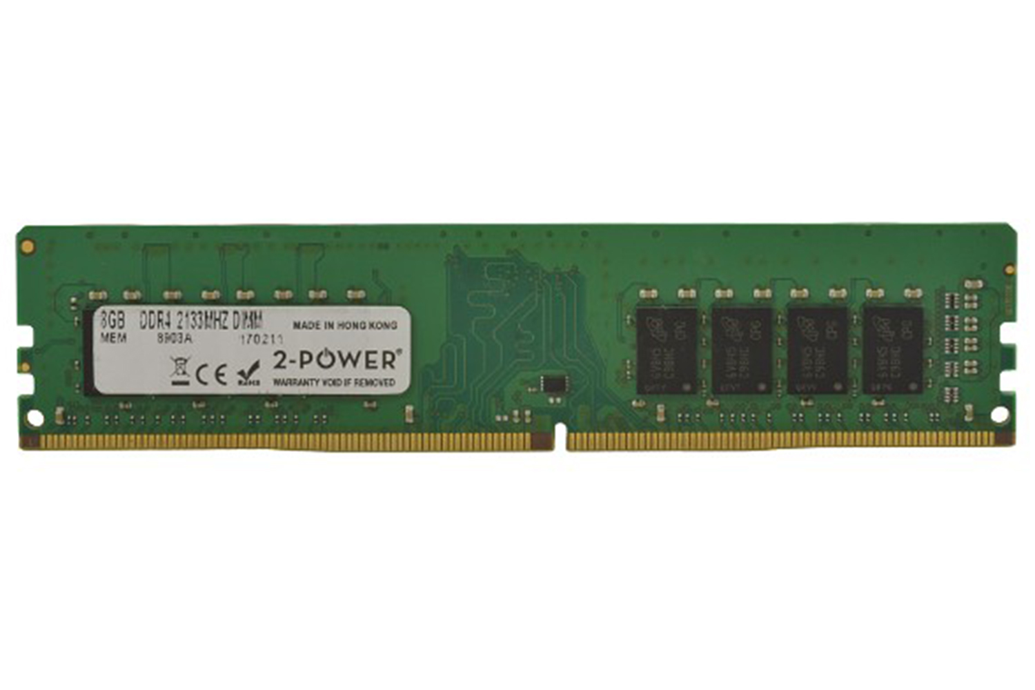 2-Power 8GB DDR4 CL15 Non-ECC DIMM 2Rx8