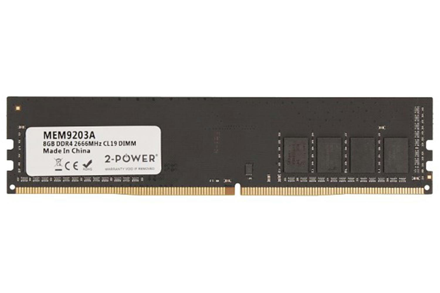 2-Power 8GB DDR4 CL19 Non-ECC DIMM 1Rx8