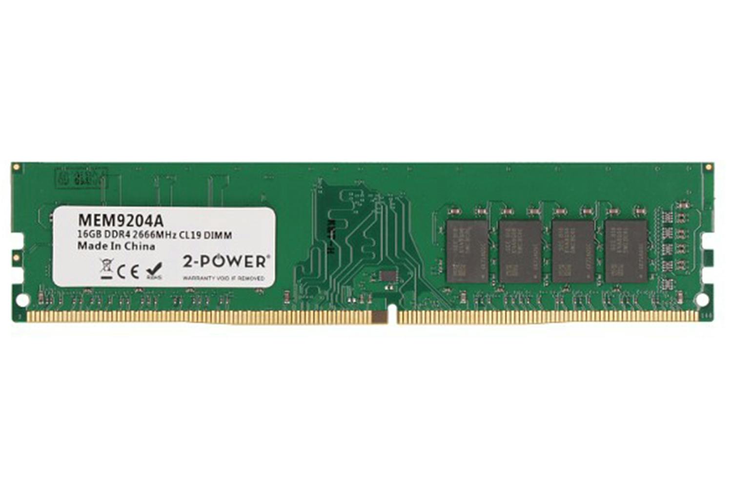 2-Power 16GB DDR4 CL19 Non-ECC DIMM 2Rx8