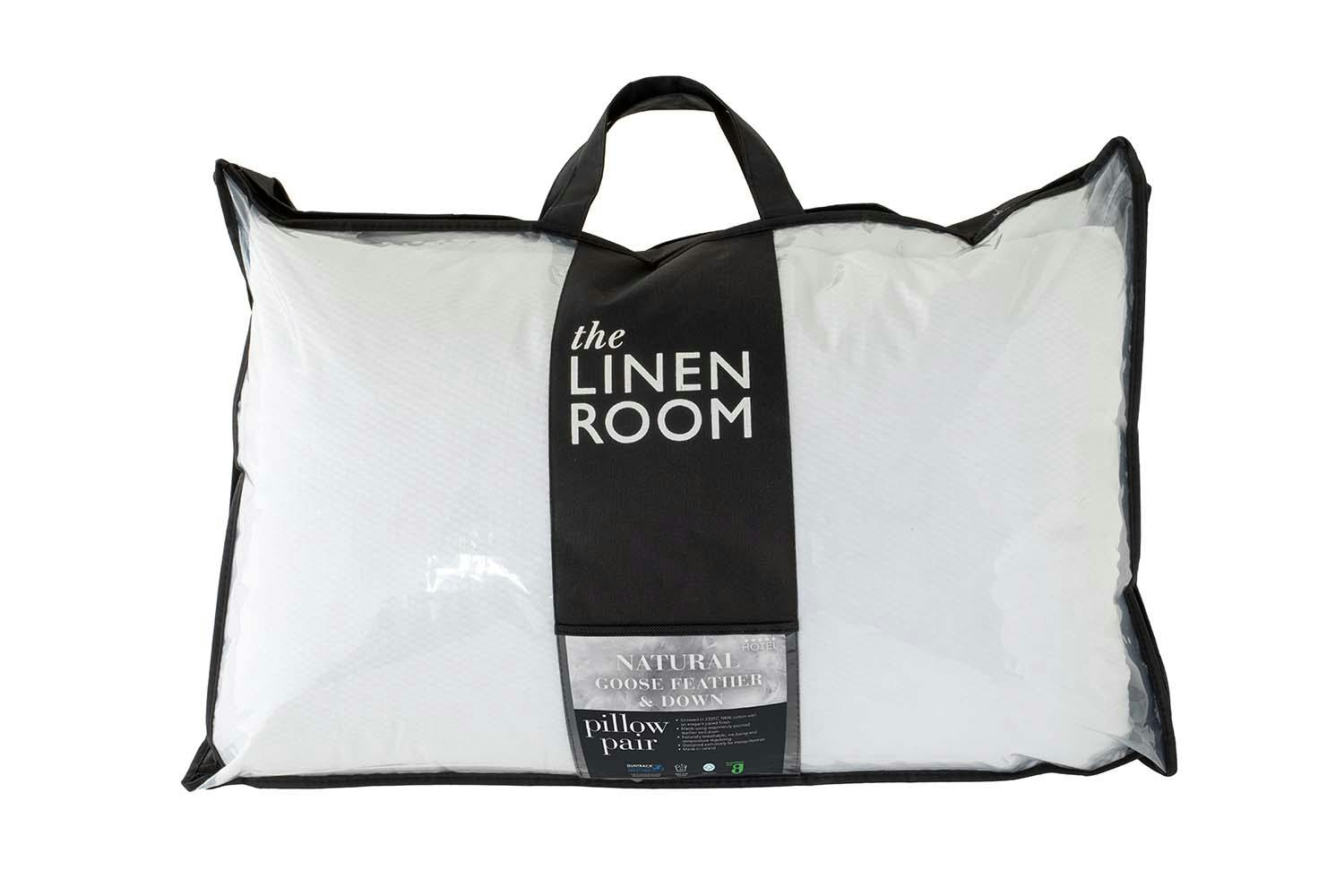 The Linen Room | Natural Goose feather & Down | Pillow Pair