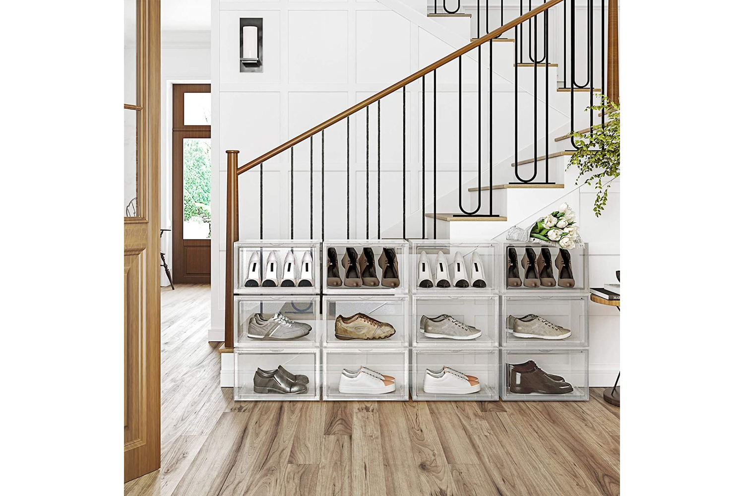 Songmics 6 Stackable Shoe Organizers | Transparent