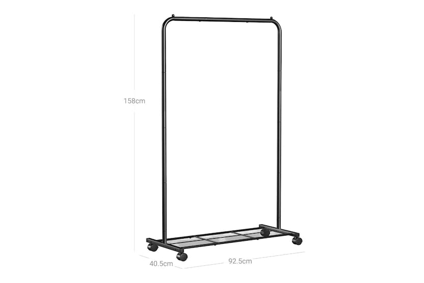 Songmics Clothes Rack on Wheels with Shelf