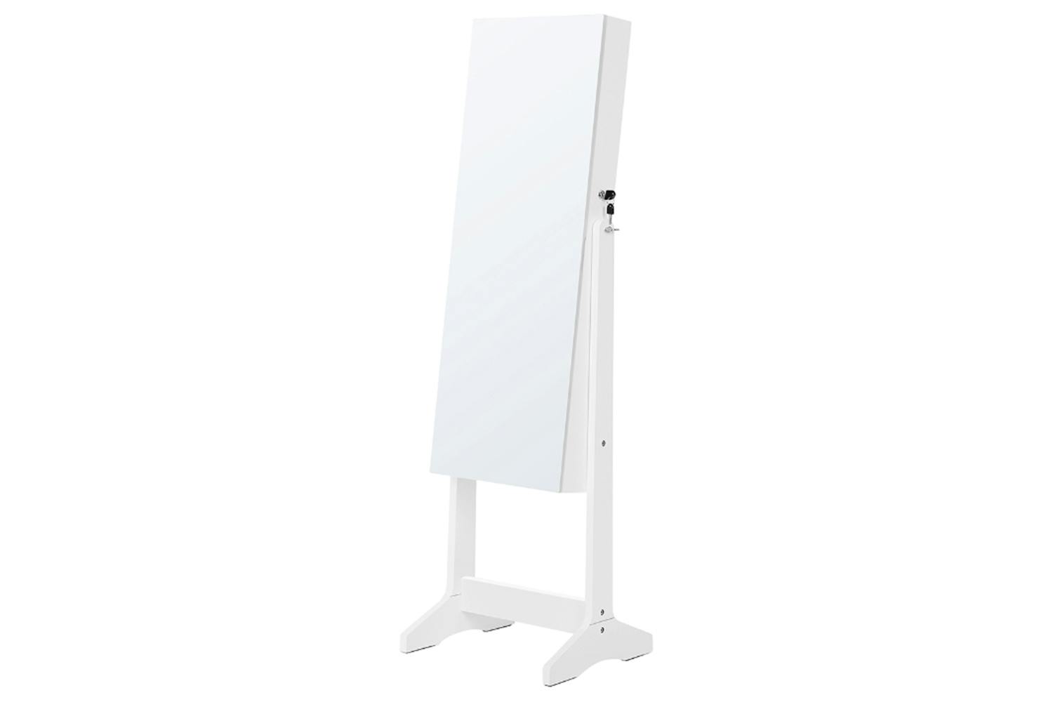 Songmics Freestanding Jewelry Cabinet Armoire with Mirror | White