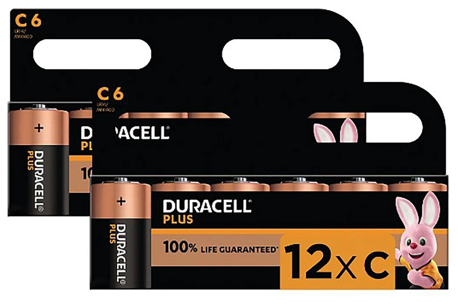 Duracell Plus C Size Alkaline Battery | Pack of 12