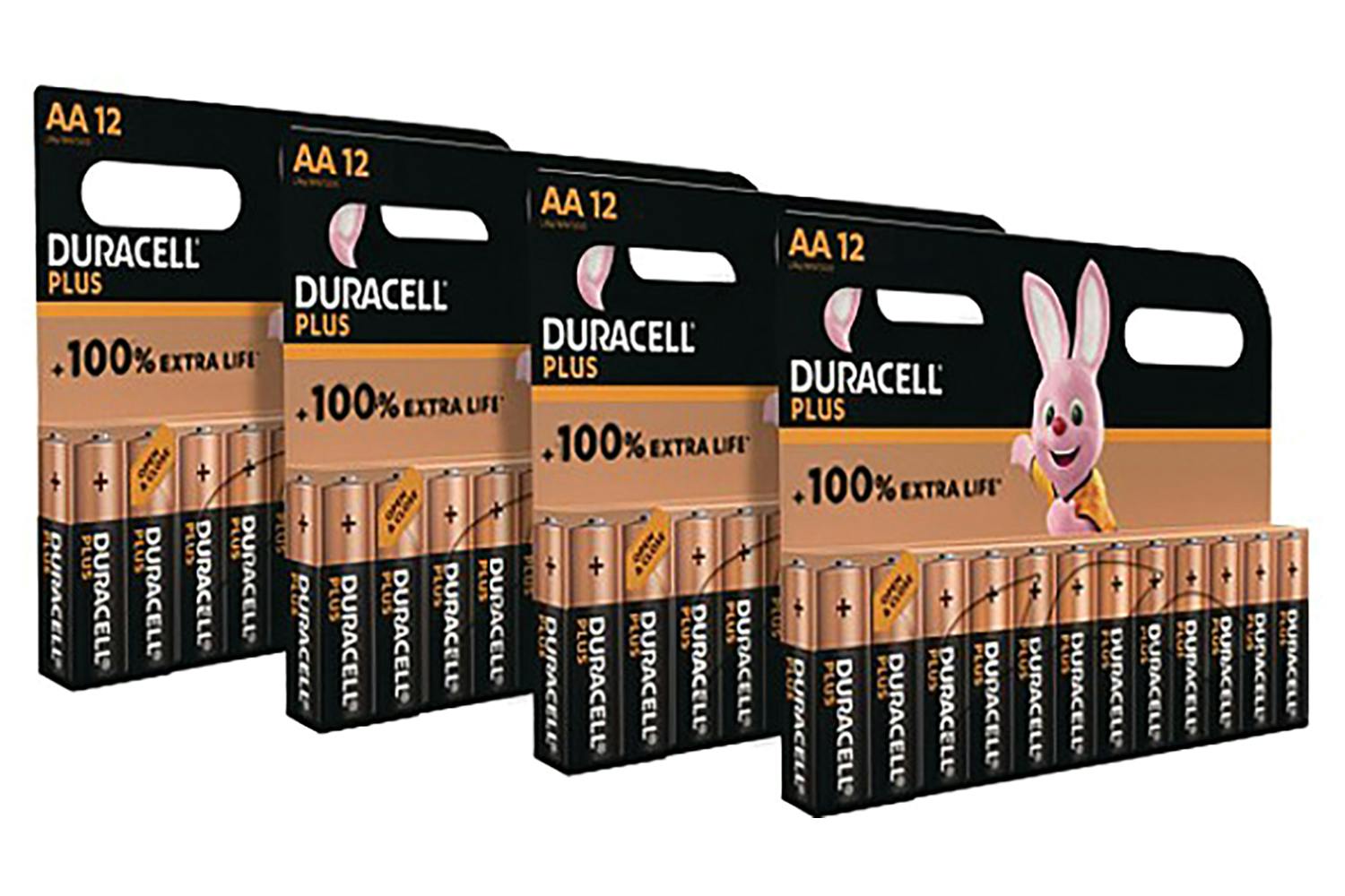 Duracell Plus AA Alkaline Battery | Pack of 48