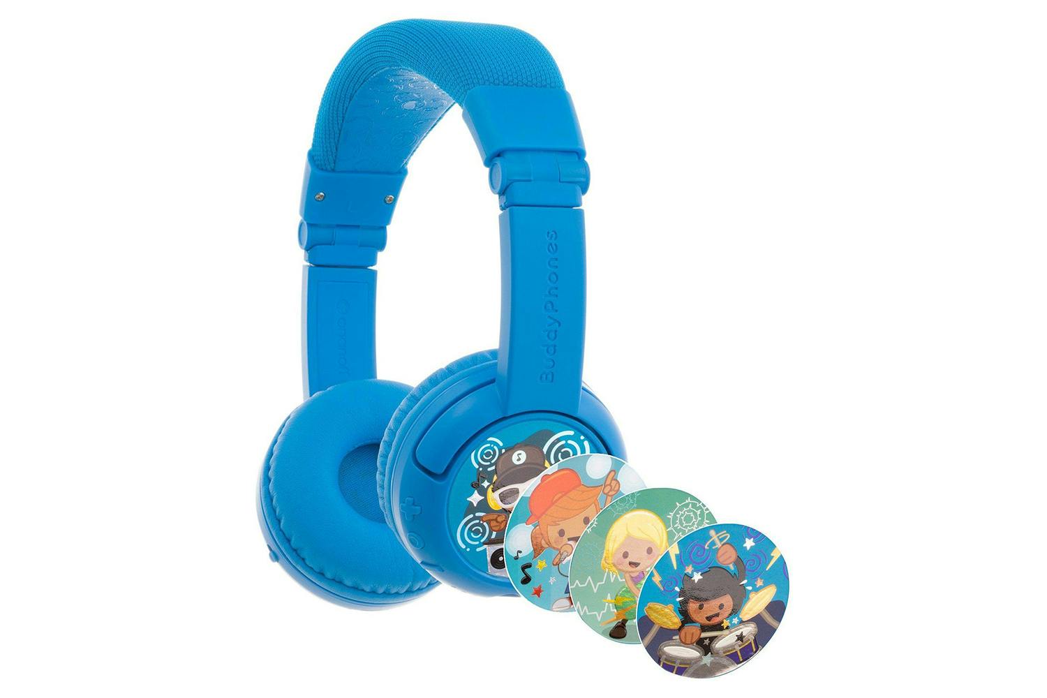 BuddyPhones Play+ Wireless Kids Headphone | Cool Blue