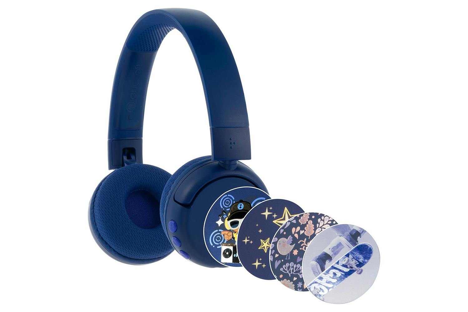 BuddyPhones On-Ear Wireless Kids Headphones | Blue PopFun