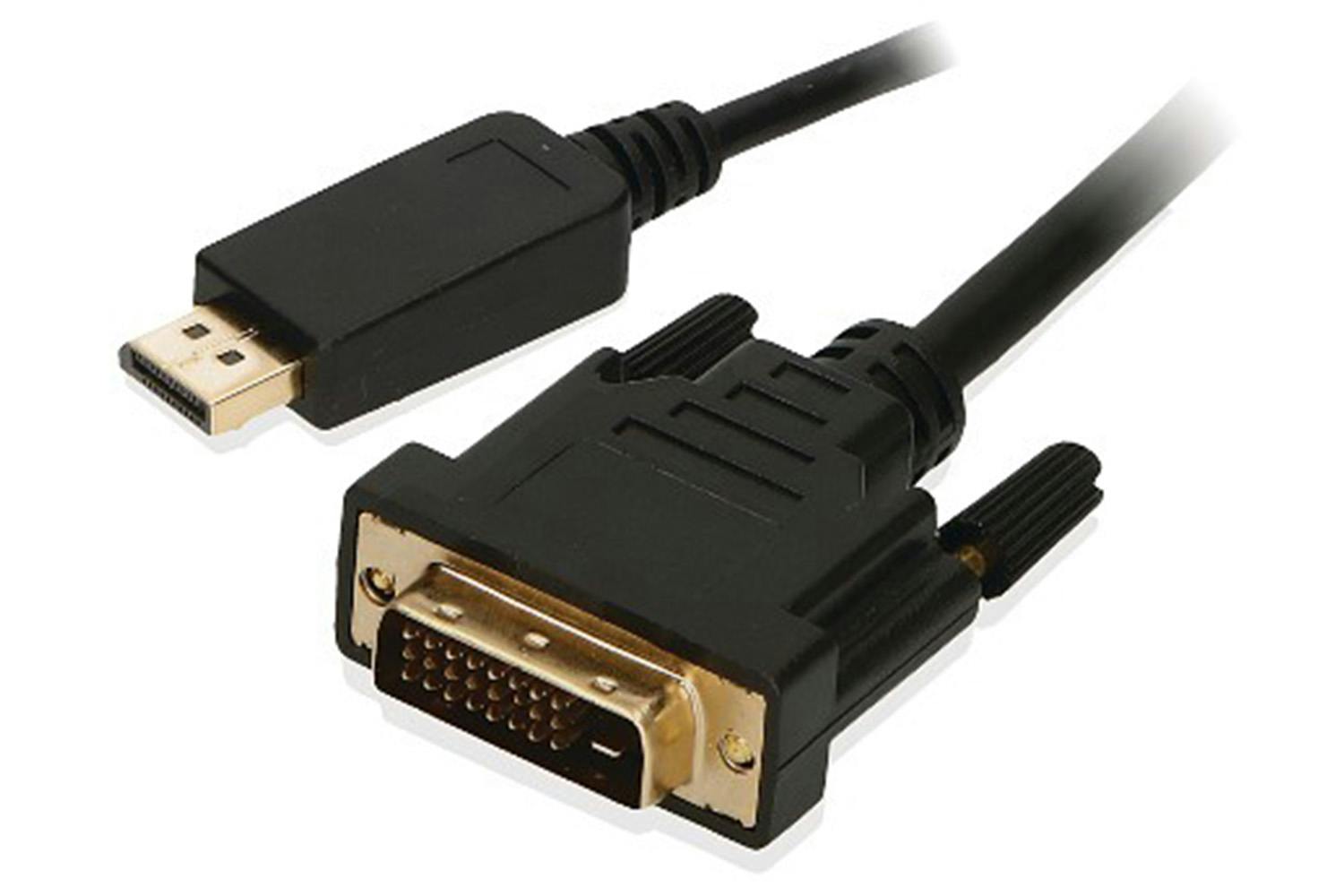 2-Power Displayport To DVI Cable | 1m