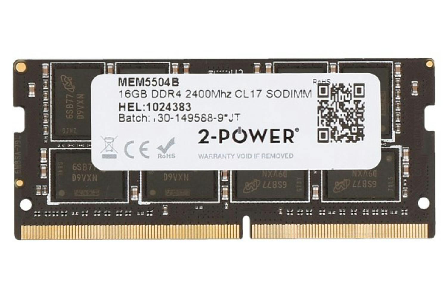 2-Power 16GB DDR4 2400MHz CL17 SODIMM Memory Module
