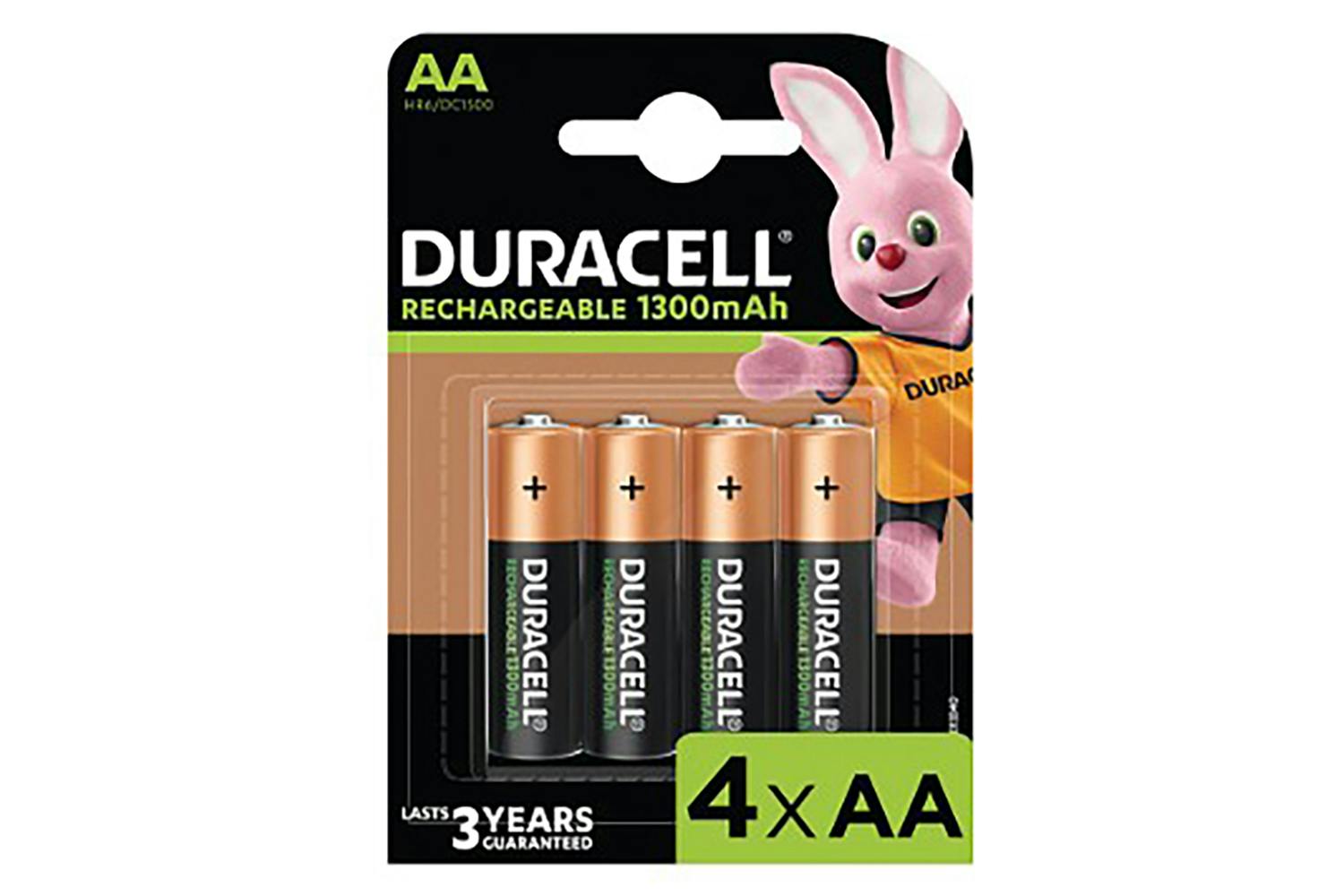 Duracell Rechargeable AA 1300mAh 4 Pack