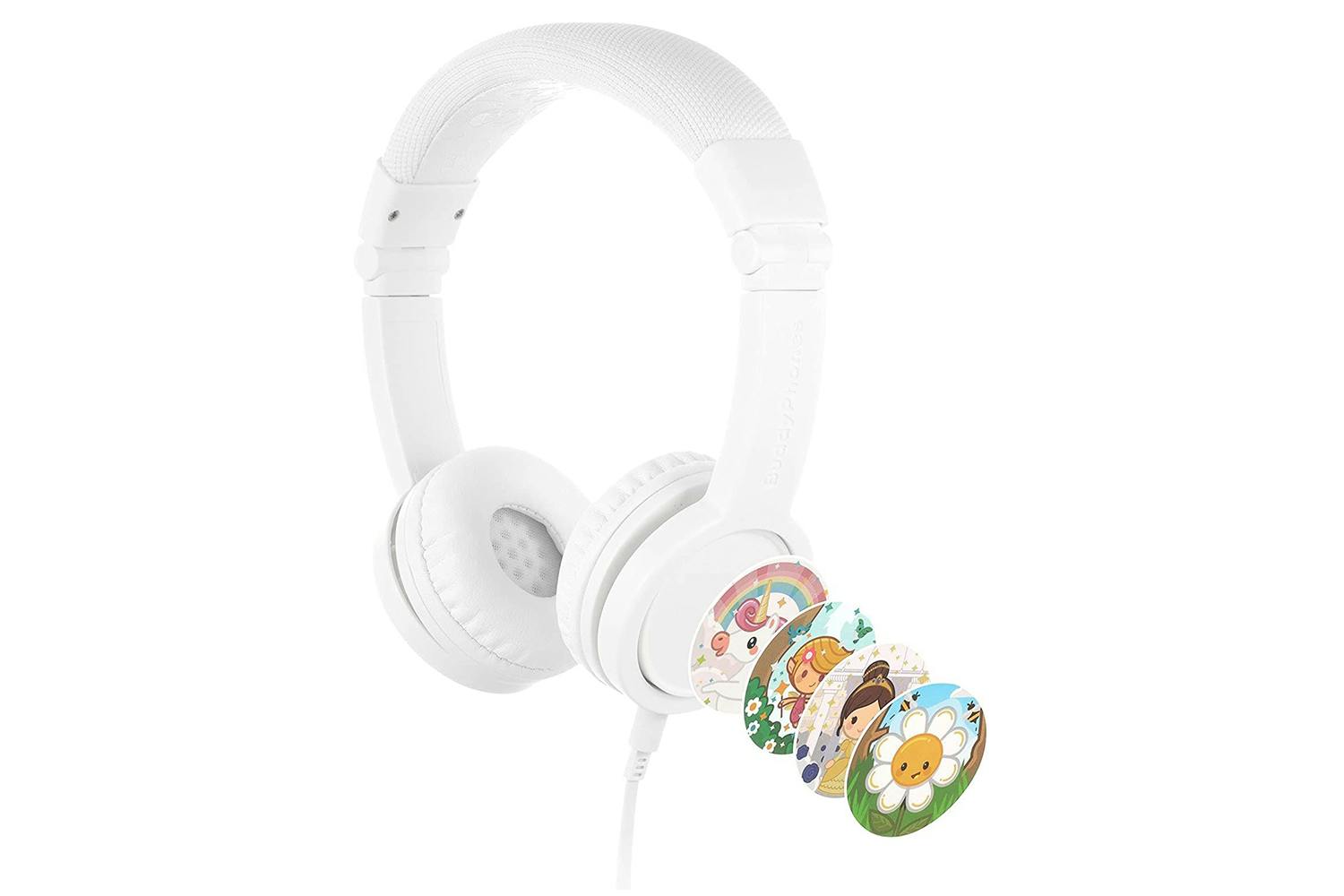 BuddyPhones Explore+ Wired Kids Headphones | Snow White