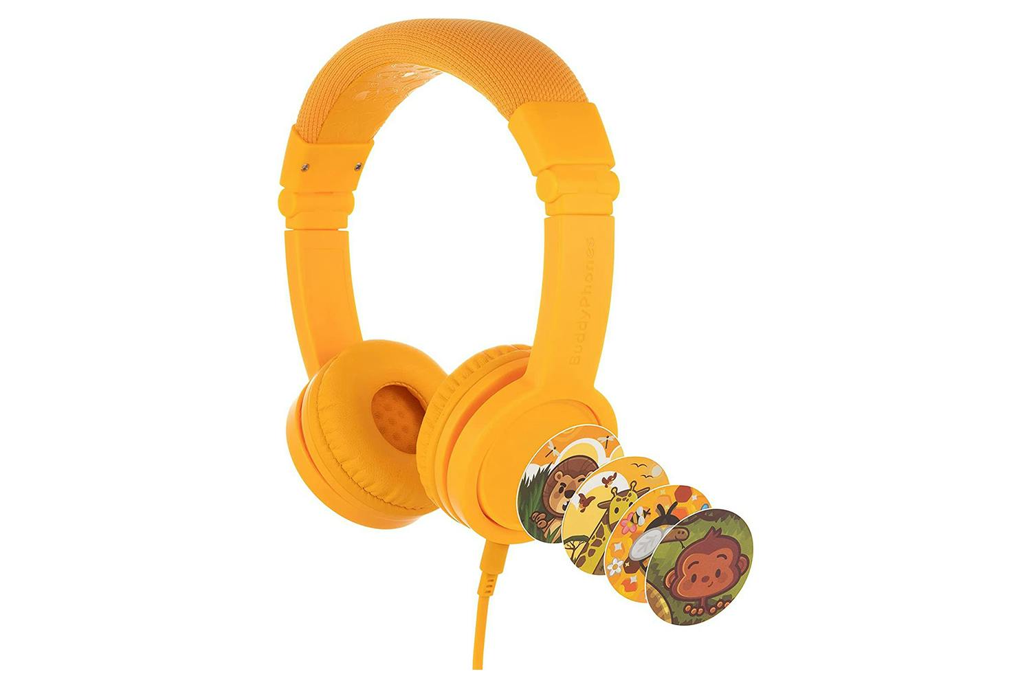 BuddyPhones Explore+ Wired Kids Headphones | Sun Yellow