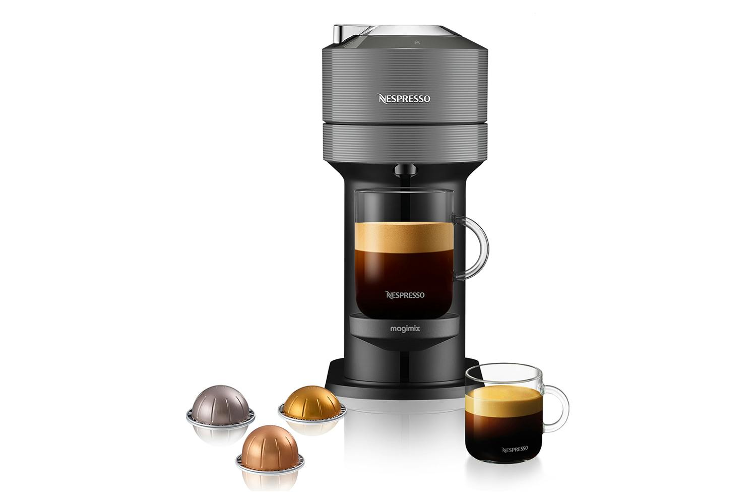 Vertuo Next Light Gray & Milk Frother Bundle, Vertuo Coffee Machine